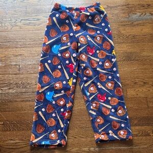 Baseball Print Kids fleece Pajama Pants